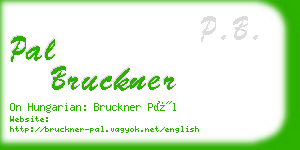 pal bruckner business card